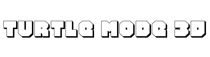 Turtle Mode 3D  免费字体下载