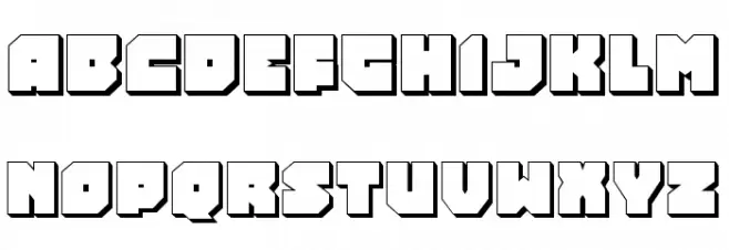 Turtle Mode 3D Schriftart Groß