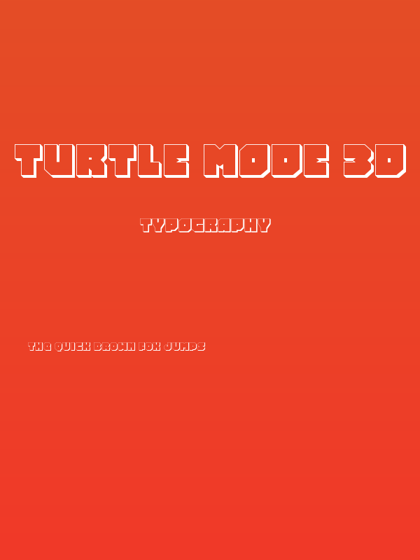 Turtle Mode 3D Poster