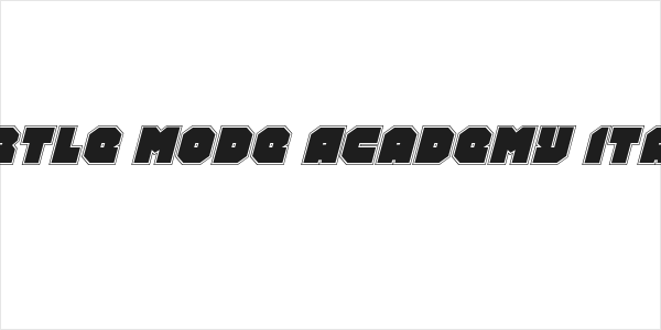 Turtle Mode Academy Italic Logo