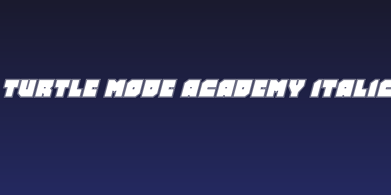 Turtle Mode Academy Italic Social Header