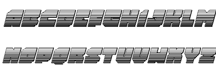 Turtle Mode Chrome Italic Schriftart Groß