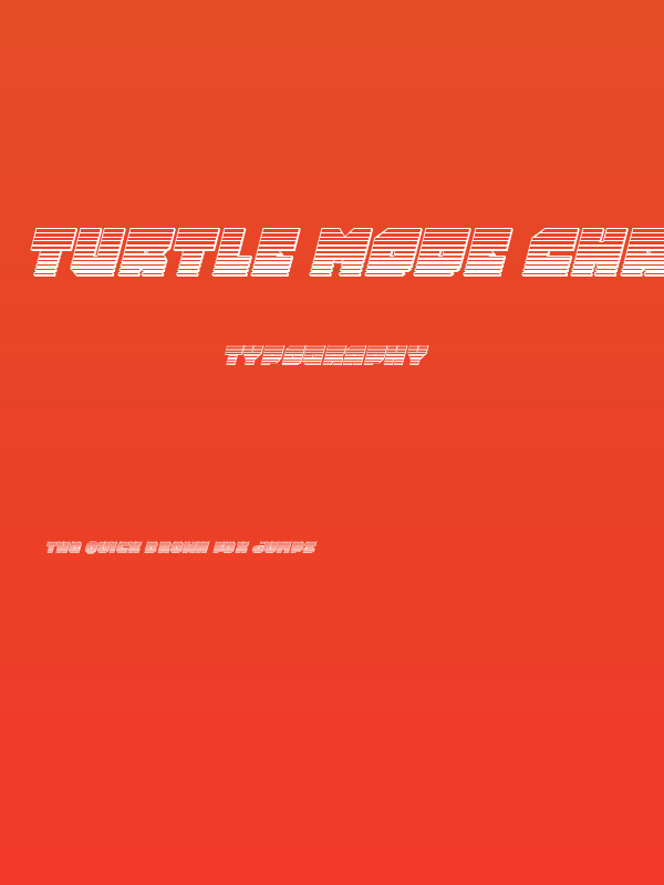 Turtle Mode Chrome Italic Poster