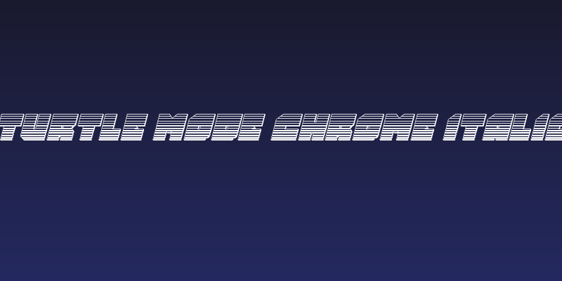 Turtle Mode Chrome Italic Social Header