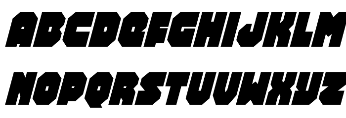 Turtle Mode Condensed Italic Font LOWERCASE