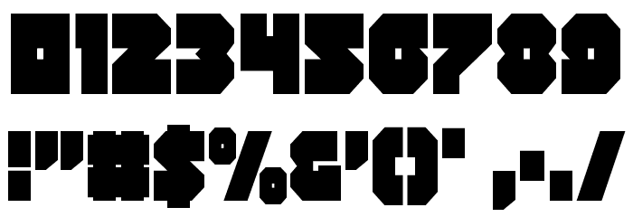 Turtle Mode Condensed Font OTHER CHARS
