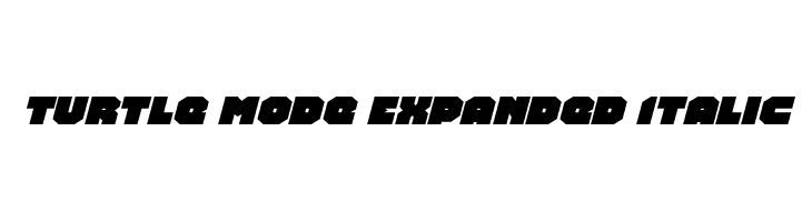 Turtle Mode Expanded Italic  Descarca Fonturi Gratis