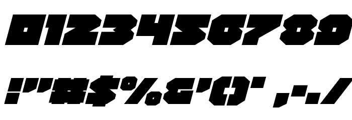 Turtle Mode Expanded Italic Font OTHER CHARS