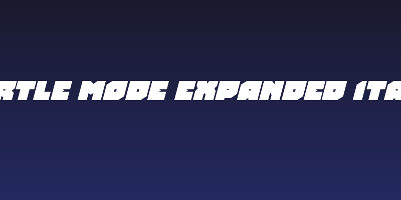 Turtle Mode Expanded Italic Social Header