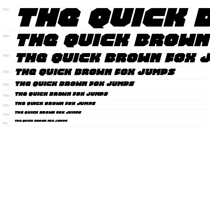 Turtle Mode Expanded Italic Waterfall