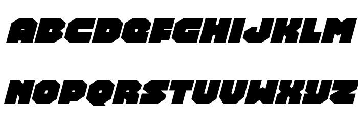 Turtle Mode Expanded Italic Font LOWERCASE