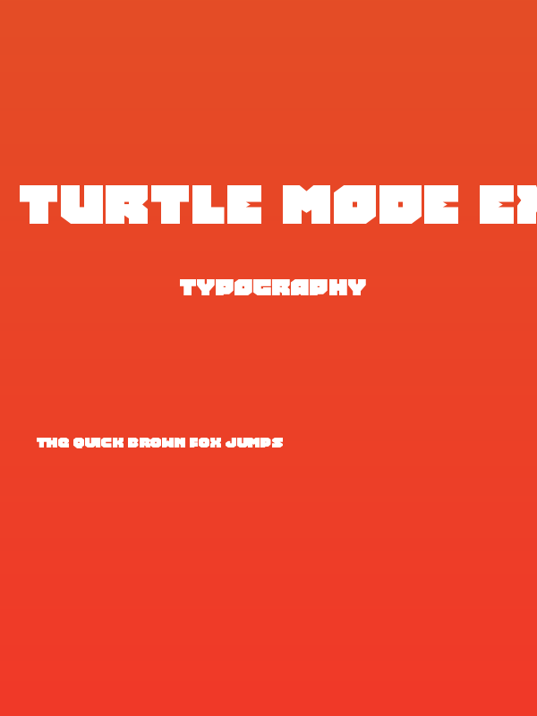 Turtle Mode Expanded Poster
