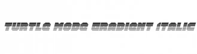 Turtle Mode Gradient Italic  les polices de caractères gratuit tlcharger