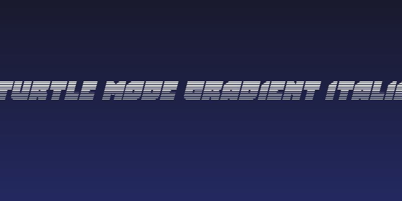 Turtle Mode Gradient Italic Social Header