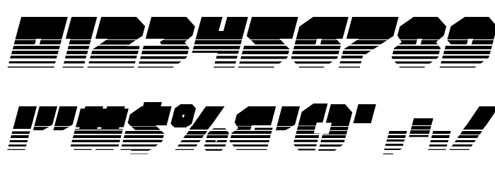 Turtle Mode Halftone Italic Font OTHER CHARS