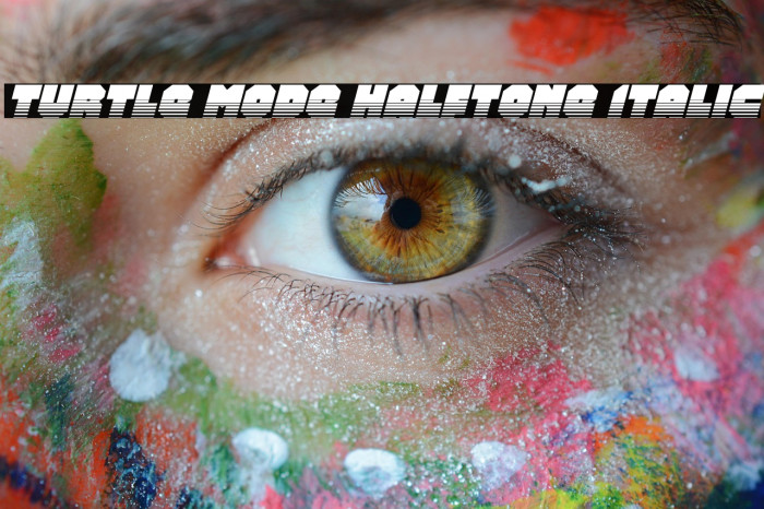 Turtle Mode Halftone Italic Example 2