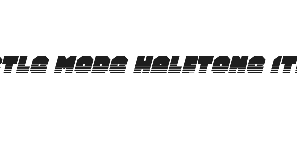Turtle Mode Halftone Italic Logo
