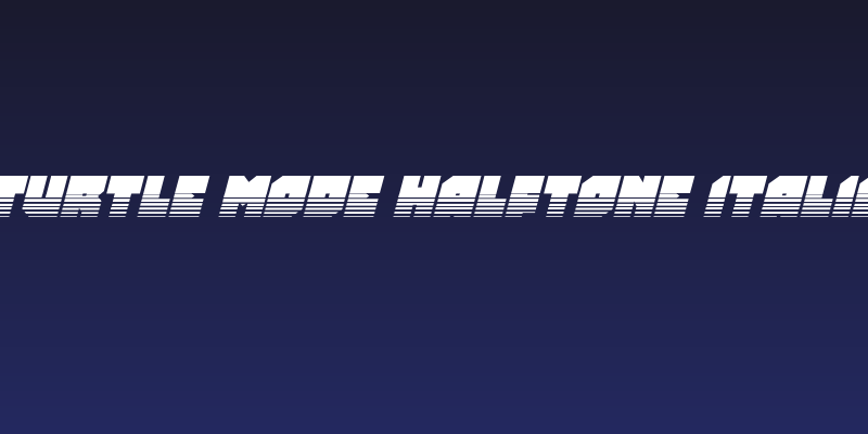 Turtle Mode Halftone Italic Social Header