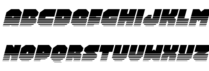 Turtle Mode Halftone Italic Font LOWERCASE