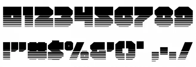 Turtle Mode Halftone Font OTHER CHARS