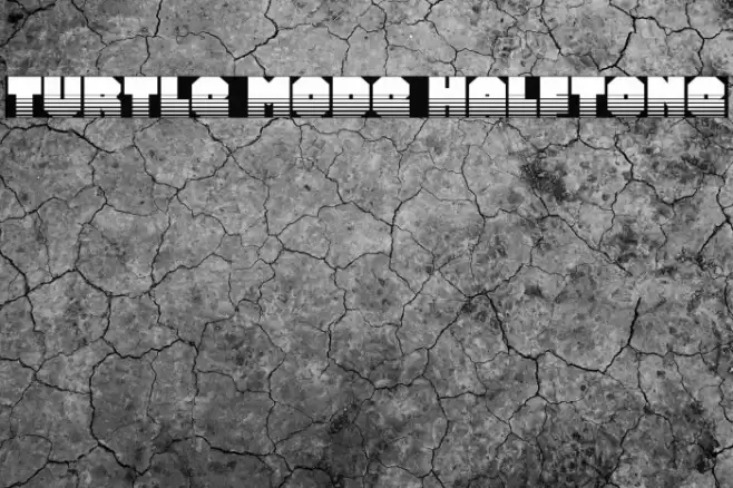 Turtle Mode Halftone Font examples
