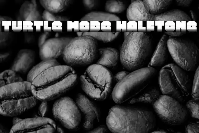 Turtle Mode Halftone Font examples
