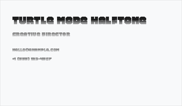 Turtle Mode Halftone Business Card