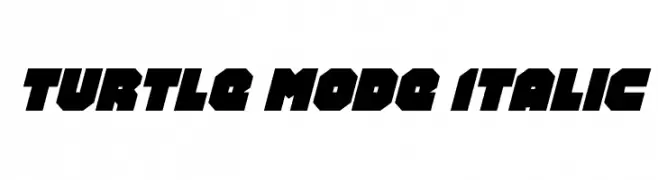 Turtle Mode Italic  免费字体下载