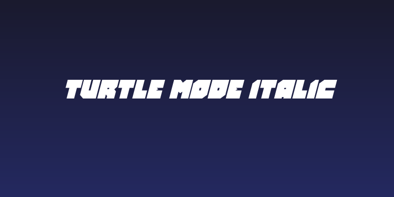 Turtle Mode Italic Social Header