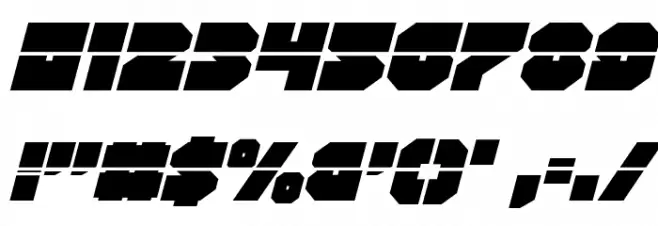 Turtle Mode Laser Italic Font OTHER CHARS