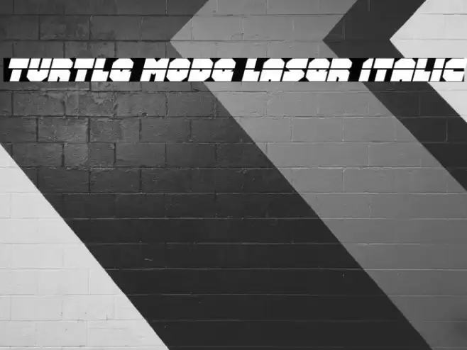 Turtle Mode Laser Italic Font examples
