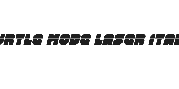 Turtle Mode Laser Italic Logo