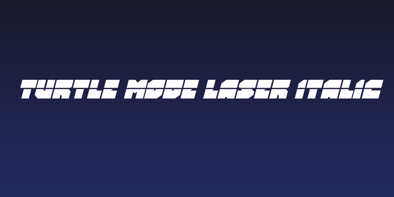 Turtle Mode Laser Italic Social Header