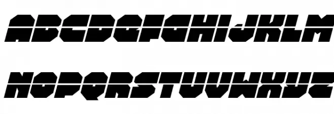 Turtle Mode Laser Italic Schriftart Kleinbuchstaben