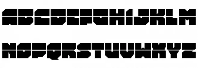 Turtle Mode Laser Schriftart Groß