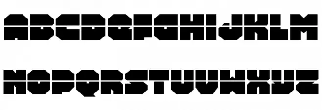 Turtle Mode Laser Schriftart Kleinbuchstaben
