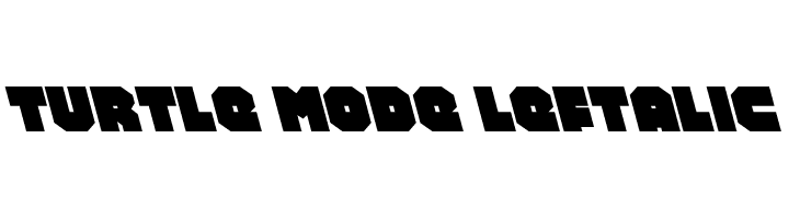 Turtle Mode Leftalic  フリーフォントのダウンロード