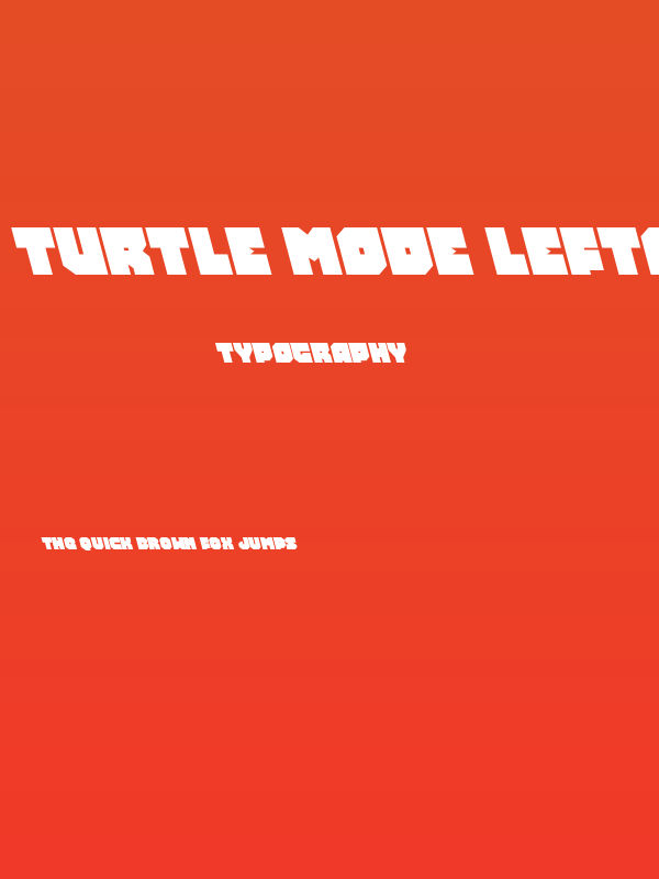 Turtle Mode Leftalic Poster