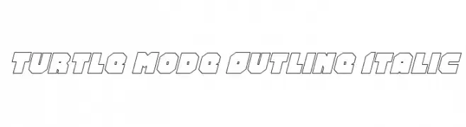 Turtle Mode Outline Italic  les polices de caractères gratuit tlcharger