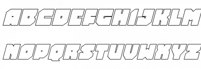 Turtle Mode Outline Italic خط أحرف كبيرة