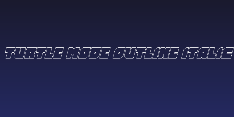 Turtle Mode Outline Italic Social Header