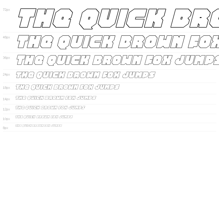 Turtle Mode Outline Italic Waterfall