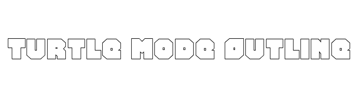 Turtle Mode Outline  नि: शुल्क फ़ॉन्ट्स डाउनलोड