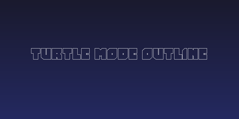 Turtle Mode Outline Social Header