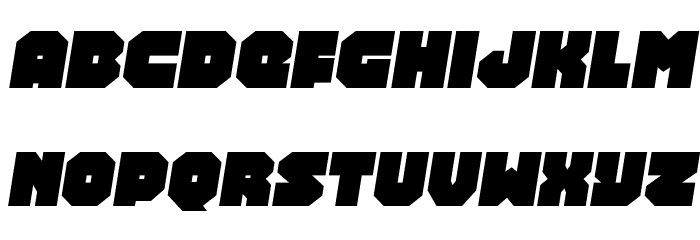 Turtle Mode Semi-Italic Font LOWERCASE