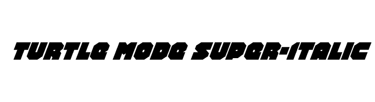Turtle Mode Super-Italic  les polices de caractères gratuit tlcharger