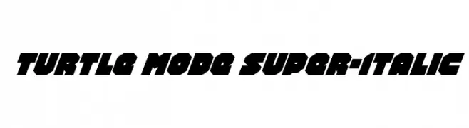 Turtle Mode Super-Italic  Fuentes Gratis Descargar