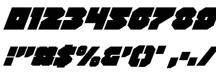 Turtle Mode Super-Italic Font OTHER CHARS