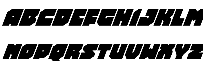 Turtle Mode Super-Italic Caratteri MAIUSCOLE