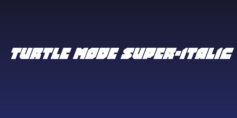 Turtle Mode Super-Italic Social Header